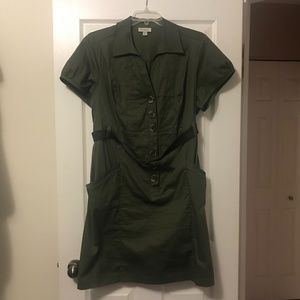 Dress Barn Women’s Belted Green Casual Dress (22)